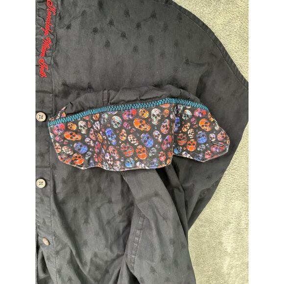 Robert Graham Long Sleeve Button Down Shirt Men's Size Large Blue Flip Cuff - Picture 4 of 11